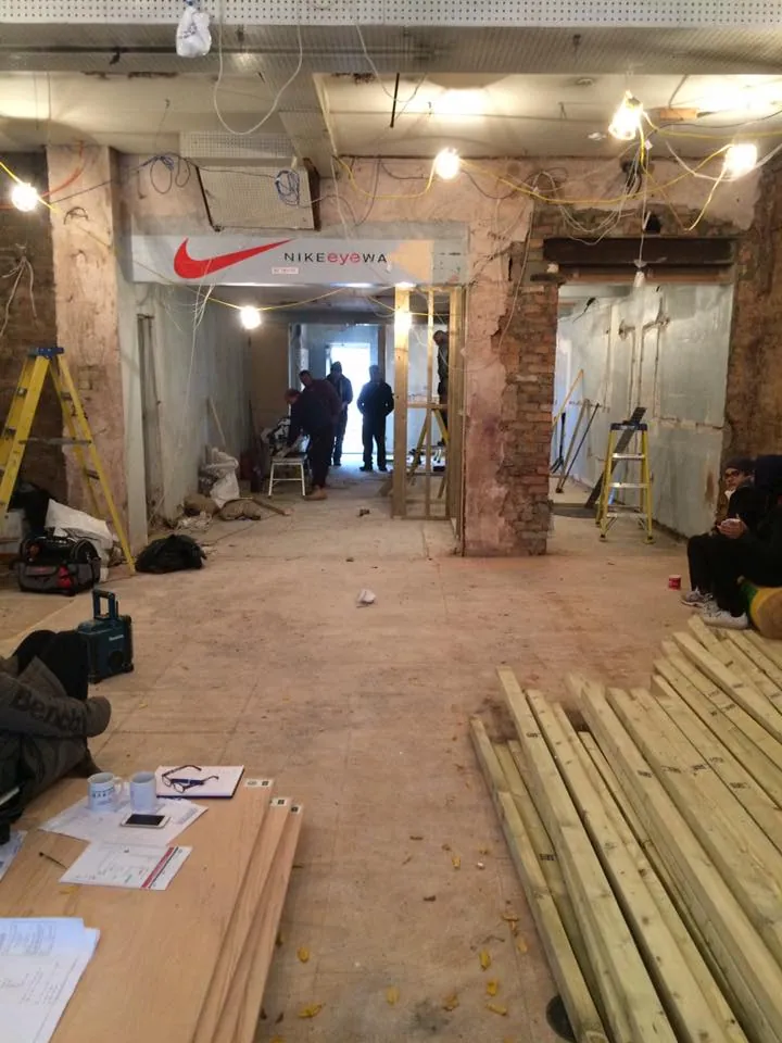 Eyedeal Vision shop in Chingford stripped out during the fit-out works
